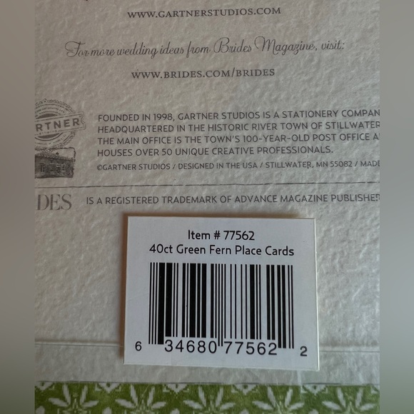 79 Fern Design Place Cards NEW - Picture 3 of 3